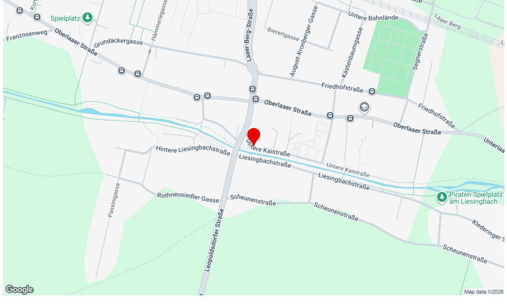 Lageplan Untere Kaistraße 52, 1100 Wien-Oberlaa am Liesingbach
